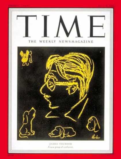 James Thurber, self-portrait on cover of Time